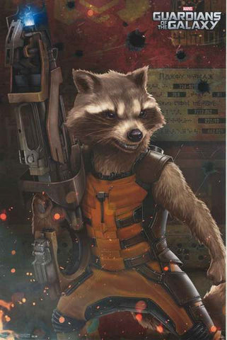 Guardians of the Galaxy Rocket Racoon Poster
