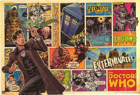 Doctor Who Comic Book Poster