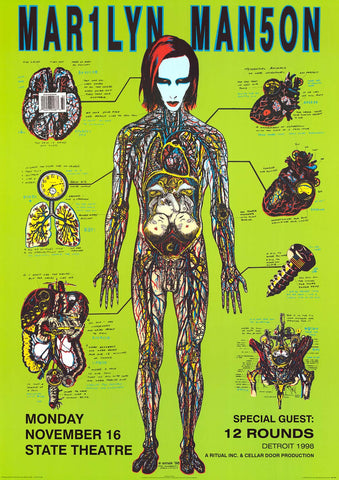 Poster: Marilyn Manson emek Illustration (24"x34")