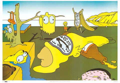 The Simpsons Salvador Dali Parody 1999 Poster 25x35
