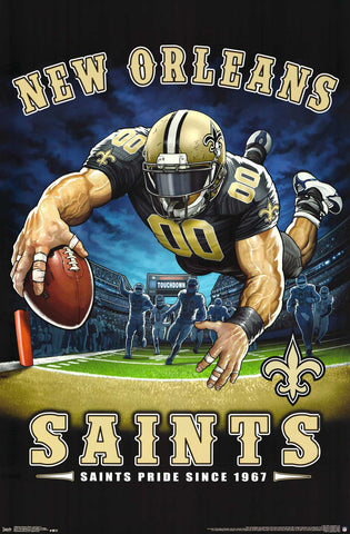 Poster: New Orleans Saints - NFL Endzone 